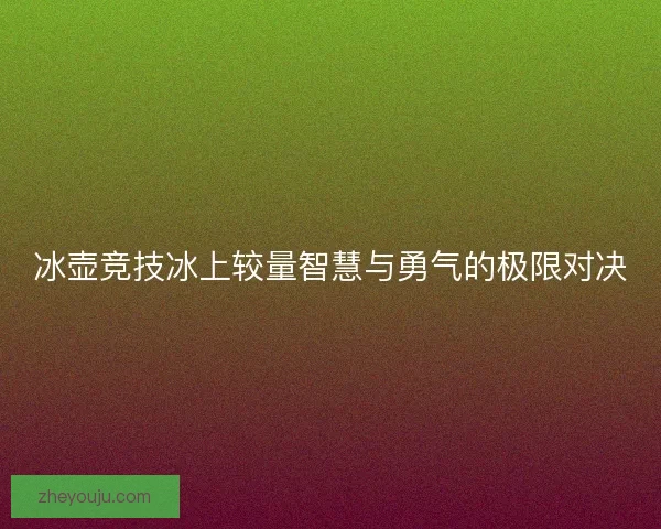 冰壶竞技冰上较量智慧与勇气的极限对决